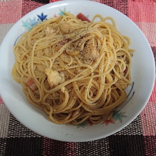 エリンギとマイタケのバター醤油パスタ